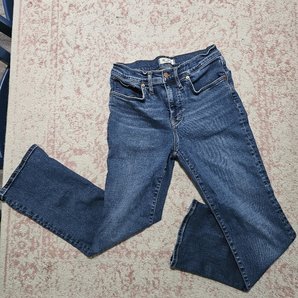 Madewell Straight Leg Women's Jeans in Dark Indigo Blue